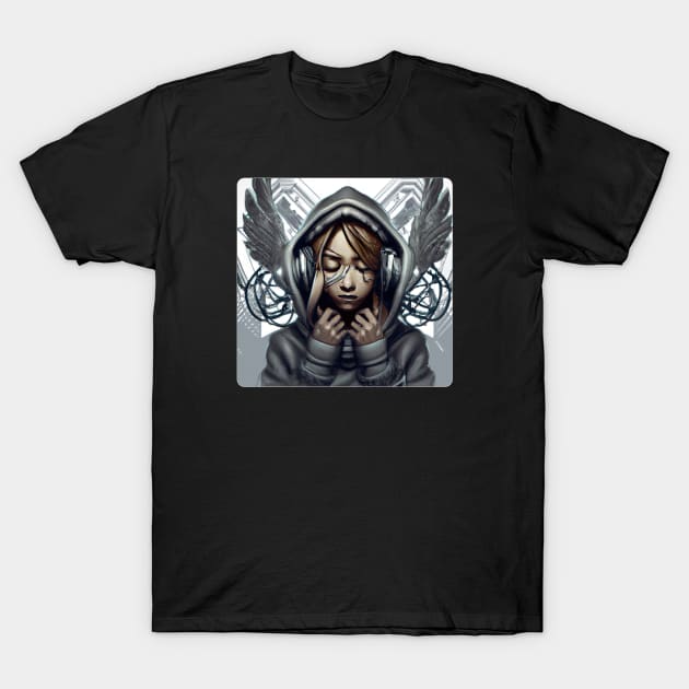 In the Zone - Cyberpunk Girl T-Shirt by Shopping Dragons